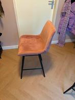 Mooie oudroze barstoelen met zwarte poten (2x), Ophalen, Twee, Overige kleuren, Zo goed als nieuw