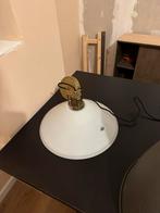 Witte met goude Hanglamp - Kleine Beschadiging, Huis en Inrichting, Lampen | Hanglampen, Ophalen, Gebruikt, Metaal, Minder dan 50 cm