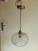 Vintage hanglamp van glas, Minder dan 50 cm, Glas, Gebruikt, Ophalen of Verzenden