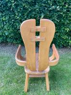 Vintage Eiken Stoel - de Puydt - belgisch design, Huis en Inrichting, Stoelen, Ophalen, Bruin, Eén, Hout