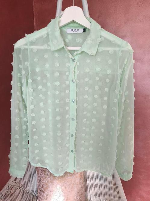 Costes - Blouse mintgroen - mt xs, Kleding | Dames, Blouses en Tunieken, Zo goed als nieuw, Maat 34 (XS) of kleiner, Groen, Verzenden