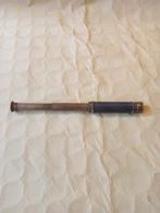 Antieke Messing Telescoop met Lederen Handvat, Antiek en Kunst, Ophalen of Verzenden