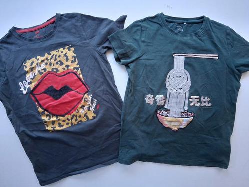 2 t shirts maat 134/140 ( Name-it & WE)meisjes kleding, Kinderen en Baby's, Kinderkleding | Maat 134, Gebruikt, Meisje, Shirt of Longsleeve
