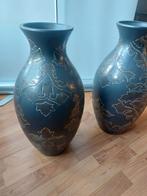 Grote design vazen met gouden details, Huis en Inrichting, Woonaccessoires | Vazen, Ophalen, Overige kleuren, Minder dan 50 cm