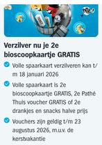 AH 2e bioscoopkaartjes GRATIS, Tickets en Kaartjes, Eén persoon, Kortingskaart