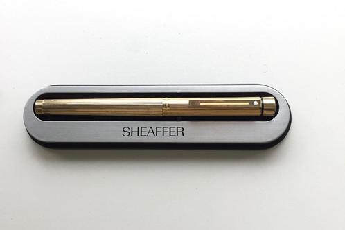 Sheaffer TARGA Vulpen Goud verguld Pinstripe (M), Verzamelen, Pennenverzamelingen, Gebruikt, Vulpen, Overige merken, Ophalen of Verzenden