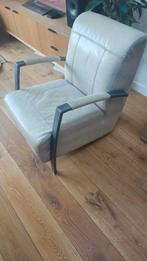 Mooie Grijze Buffelleren Fauteuil aangeboden, Huis en Inrichting, Fauteuils, Ophalen, Gebruikt, 50 tot 75 cm, Leer