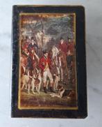 Antiek luciferdooshouder - Pfizer - jachttafereel, Antiek en Kunst, Curiosa en Brocante, Ophalen of Verzenden