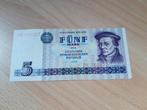 DDR 5 mark biljet 1975, Postzegels en Munten, Bankbiljetten | Europa | Niet-Eurobiljetten, Duitsland, Ophalen of Verzenden