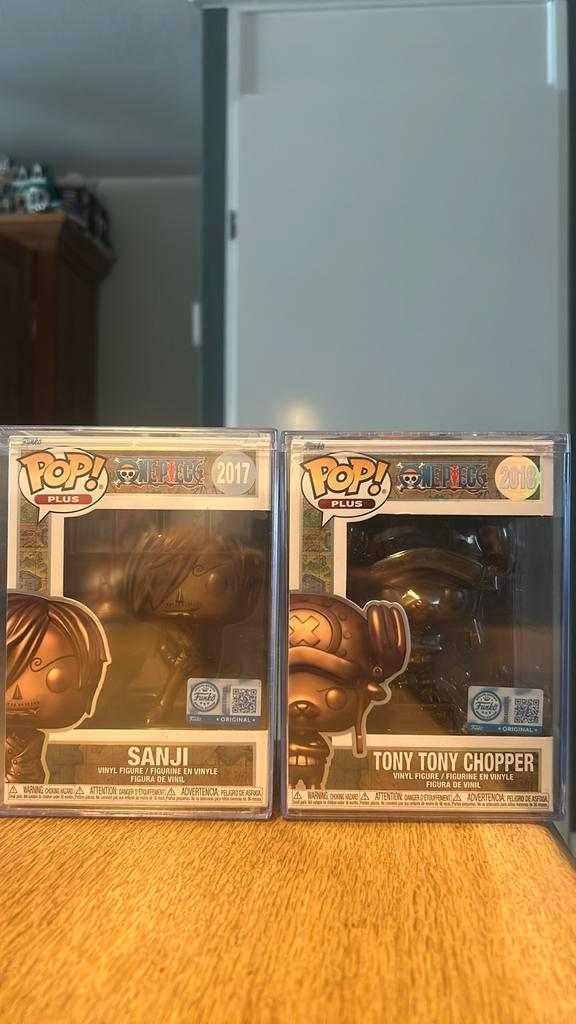 Funko Pop! Bronze one piece Funko Tony Chopper & Sanjj, Verzamelen, Poppetjes en Figuurtjes, Zo goed als nieuw, Ophalen of Verzenden