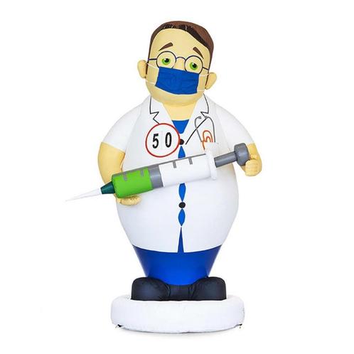 abraham dokter zorg thema opblaasfiguur huren feestpop, Hobby en Vrije tijd, Feestartikelen | Verhuur, Zo goed als nieuw, Abraham of Sarah