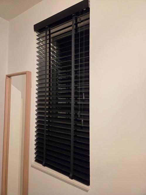 Houten Jaloezie Zwart, Huis en Inrichting, Stoffering | Gordijnen en Lamellen, Zo goed als nieuw, 100 tot 150 cm, 50 tot 100 cm