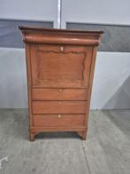 Antiek secretaire eiken kast, Ophalen, Gebruikt, Eikenhout, 3 of 4 laden
