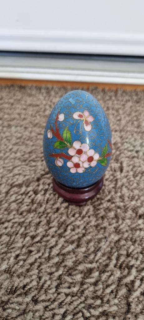 Prachtig Cloisonne Ei, Antiek en Kunst, Curiosa en Brocante, Ophalen of Verzenden