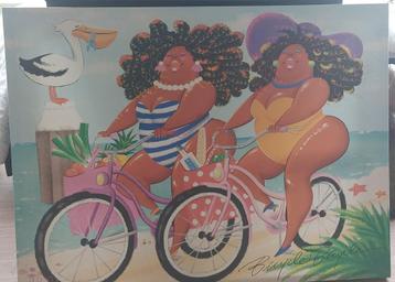 Dikke Dames op de fiets beschikbaar voor biedingen