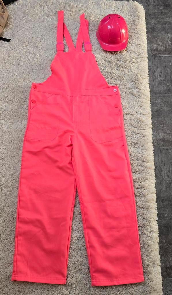 Roze Bouwvakker Outfit - Carnaval S/M  , 164 of groter, Kinderen en Baby's, Carnavalskleding en Verkleedspullen, Meisje, 158 t/m 164
