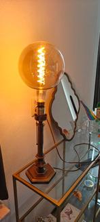 Lamp op vintage voet, Ophalen, Gebruikt, 50 tot 75 cm, Glas