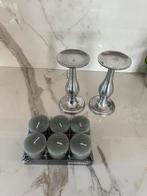 Kandelaars incl stompkaarsen branded by, Ophalen of Verzenden, Zo goed als nieuw, Overige materialen, Minder dan 25 cm