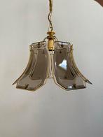 Vintage Hanglamp Rookglas, Ophalen, Gebruikt, Glas, Minder dan 50 cm