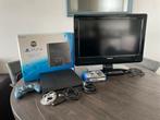 Playstation 4, 1 TB + TV 26 inch(66cm diagonaal) + 3 games, Spelcomputers en Games, Ophalen, Online, Gebruikt, 1 speler