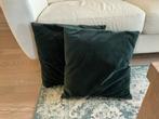 2 groene kussens 45x45, Huis en Inrichting, Woonaccessoires | Kussens, Ophalen, Zo goed als nieuw, Groen, Vierkant