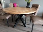 Eettafel, Huis en Inrichting, Tafels | Salontafels, Ophalen, Rond, Zo goed als nieuw, 75 cm of meer