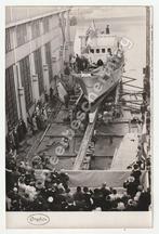 Tewaterlating Hr. Ms. Balder marine Rijkswerf Den Helder '54, Gebruikt, Verzenden, Kaart, Foto of Prent, X