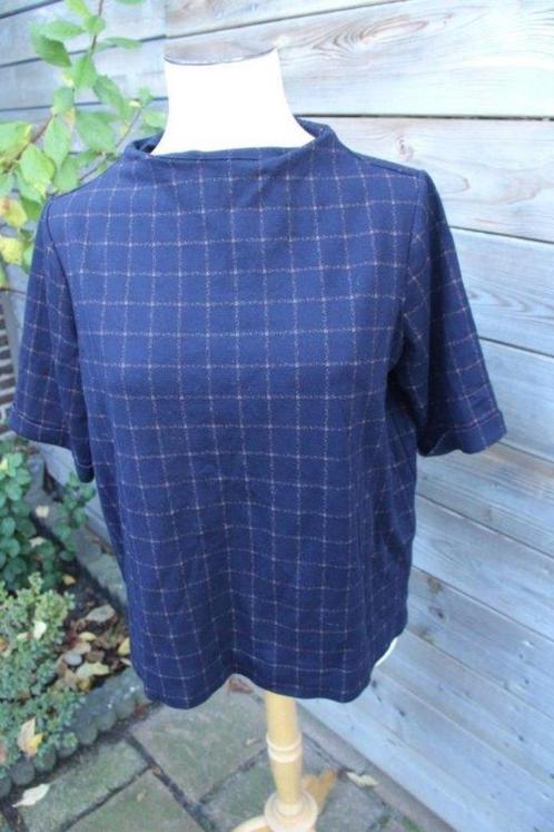 Tuniek donkerblauw/ bruin Opus mt 42 Vaste prijs, Kleding | Dames, Blouses en Tunieken, Zo goed als nieuw, Maat 42/44 (L), Blauw