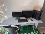 Ikea Grijs Bureau - 186x64x74 cm, Huis en Inrichting, Bureaus, Ophalen, Zo goed als nieuw, Bureau