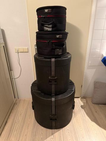 Drumhoezen en koffers SKB en Tama 10, 12, 16, 22 inch beschikbaar voor biedingen