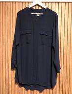 H&M voile donker blauw blouse met blinde sluiting mt 50, Kleding | Dames, H&M, Blouse of Tuniek, Gedragen, Verzenden