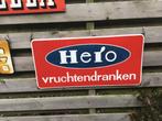Hero Vruchtendranken emaille reclamebord, Ophalen, Gebruikt, Reclamebord