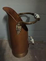 Koperen Kolenkit met Porseleinen Handvatten, Ophalen of Verzenden, Gebruikt, Metaal