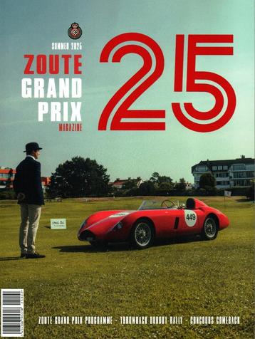 Magazine Zoute GP 2025 Knokke-Heist programma, auto's beschikbaar voor biedingen