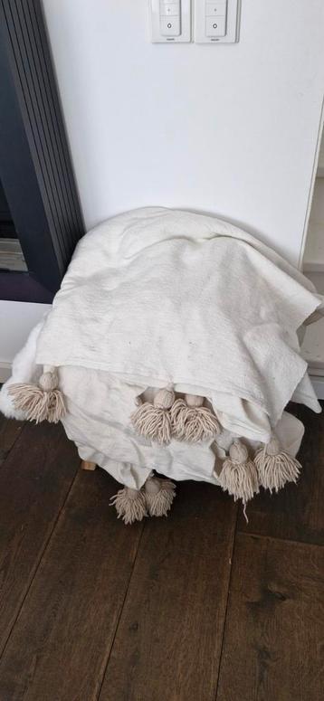 Marokkaans kleed/plaid - Creme/Beige - 2.60x1.90m beschikbaar voor biedingen
