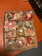 DOOS ANTIEKE VOOROORLOGSE KERSTBALLEN, Ophalen of Verzenden, Gebruikt