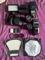 Canon 750D met lenzen, flitsers en accessoires, Gebruikt, Spiegelreflex, Canon, Ophalen of Verzenden