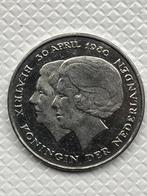 1 Gulden 1980 Beatrix Dubbele kop, Postzegels en Munten, Munten | Nederland, Ophalen of Verzenden, Koningin Beatrix, 1 gulden