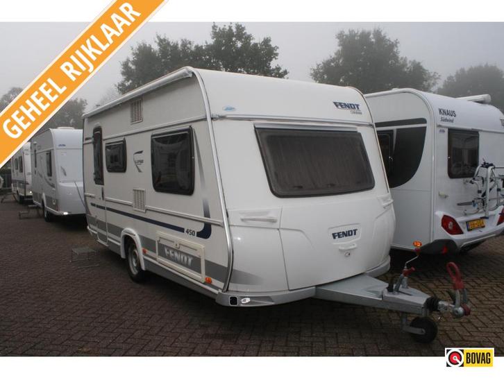 Fendt Saphir 450 QB, Caravans en Kamperen, Caravans, tot en met 4, 1000 - 1250 kg, Treinzit, Fendt, Dwarsbed, Overige typen, 4 tot 5 meter