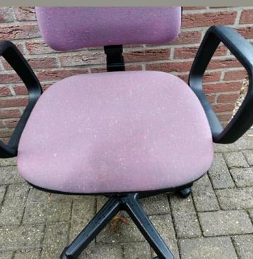 BUROSTOEL,BureauStoel,verstelbaar,Stof,draaistoel,PAARS,buro beschikbaar voor biedingen
