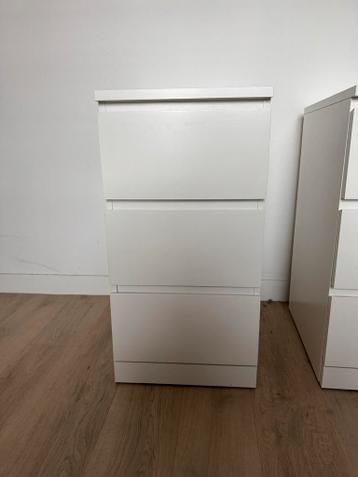 IKEA Malm Nachtkastjes - 3 Lades 2x - afbeelding 2