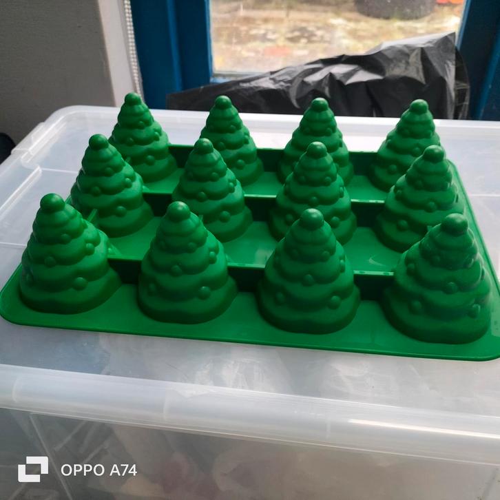 Siliconen kerstbomen mal, Hobby en Vrije tijd, Taarten en Cupcakes maken, Bakvorm, Taarten of Cupcakes, Ophalen of Verzenden