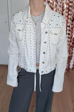 Spijkerjas wit/creme met studs, Kleding | Dames, Ophalen of Verzenden, Zo goed als nieuw, Wit