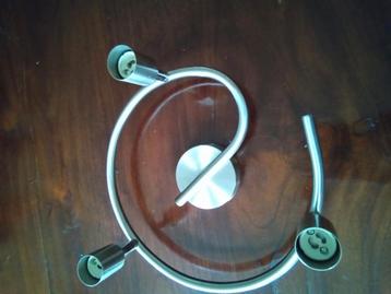 Chromen plafondlamp met 3 spots voor keuken of badkamer  beschikbaar voor biedingen