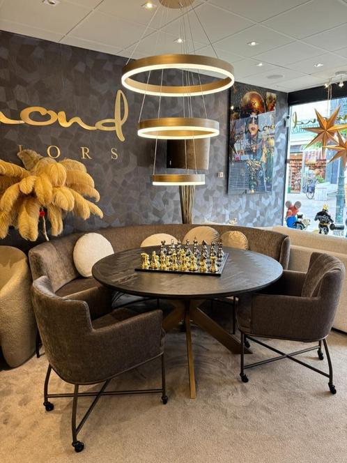 Eettafel Blackbone Brass, Huis en Inrichting, Tafels | Eettafels, Nieuw, 100 tot 150 cm, 100 tot 150 cm, Vijf personen of meer