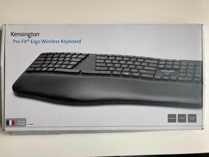 Ergonomic Kensington Pro Fit Wireless Keyboard AZERTY, Computers en Software, Toetsenborden, Nieuw, Azerty, Draadloos, Ergonomisch