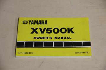 Gebruikershandleiding Yamaha XV500K, 1982 beschikbaar voor biedingen
