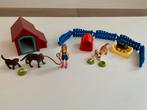 Schleich Setjes hondenhok + puppy speelplek + honden +meisje, Ophalen of Verzenden, Gebruikt, Hond of Kat, Beeldje of Figuurtje