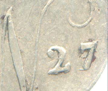 Nederland 5 Cents 1827 Stempelwijzigingen / Streepje LEES beschikbaar voor biedingen