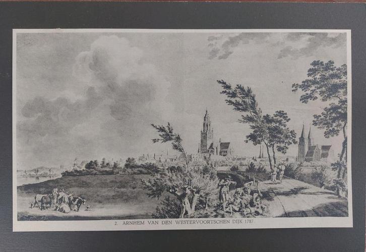 2 / Arnhem vanaf de Westervoortschen Dijk    Lichtdruk 1922, Antiek en Kunst, Kunst | Litho's en Zeefdrukken, Ophalen of Verzenden